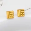 Colar Brincos Estilo Igual de Zhou Cor Dourada Estilo Tendência Nacional Pingente de Bênção Corrente para Clavícula Conjunto Feminino
