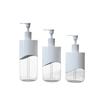 Frasco transparente branco de ombro reto tipo pump 200ml para lavar e proteger 250/300ml frasco para loção de mãos, shampoo, gel de banho