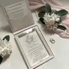 Atacado Feito Sob Medida Estilo Ocidental Bege Veludo High-End Veludo Carimbado a Ouro Caixas de Presente, Luxuosos Convites de Veludo, Cartões de Casamento e Lembrancinhas de Festa
