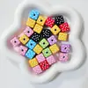Acrílico Seis Caras Puntos Cuadrados Cuentas Sueltas DIY Cadena para Teléfono Móvil Pulsera Collar Joyería con Cuentas Accesorios Materiales