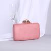 Venta Directa de Fabricante Transfronteriza Bolso de Mano para Mujer, Bolso de Noche con Pedrería y Flores Metálicas, Bolso Cuadrado Pequeño a Juego con Vestido para Mujer