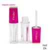 Tubo quadrado de 6ml para brilho labial, batom líquido, tubo de plástico transparente, esmalte labial, tubo vazio, material de embalagem cosmética