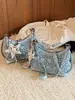 Bolso Casual de Mujer Moderno y Fresco 2025 Nuevo Bolso de Mujer Más Vendido Cuero Suave Textura de Diamante de Mezclilla Bolso de Hombro