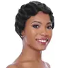 Peluca Ondulada Corta Transfronteriza para Mujer, Peinado Retro de Shanghái, Cabello Real, Peluca de Comercio Exterior Europeo y Americano, Dropshipping