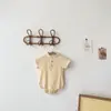 Ropa de verano para niños estilo coreano tela Zou fina cuello mao enterizo mameluco infantil algodón hipoalergénico bolsa de triángulo para pañal traje de baño para bebé