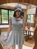 Traje de baño para mujer de una pieza deportivo para aguas termales estilo falda simple conservador adelgazante traje de baño de vacaciones al por mayor