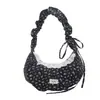 Bolsa de Hombro Cruzada de Lona Urbana Simple con Pliegues Florales para Mujer, Nueva de Otoño 2026, Bolso de Axila