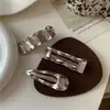 Pasador de Metal Geométrico de Diseño Nicho Estilo Ins Coreano, Pinza para Flequillo, Pinza Lateral, Accesorio para el Cabello Retro de Alta Gama