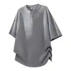 Camiseta Casual de Estilo Perezoso de Manga Corta para Hombre Transfronteriza 2026 Verano Nueva Cuello Redondo Holgada Talla Grande para Hombre Camiseta de Moda
