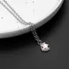 Colar Colar com Pingente de Estrela-do-Mar Incrustada Aço Inoxidável Corrente Clavícula Moda Commuter Tendência Nova Joia para Mulheres