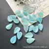 Hoja de Jade 13x20mm Amazonita Natural Hoja DIY Pasador Estilo Antiguo Pasador de Jade Accesorios de Flor