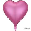 Balão de amor de cor metálica de 18 polegadas balão de filme de alumínio estrela de cinco pontas decoração de festa de casamento balão de cor de brilho metálico