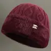 Gorro tejido para mujeres de mediana edad y mayores, otoño e invierno, estilo abuela, cálido y con forro de polar, adecuado para madres y personas mayores