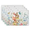 Manteles Individuales de Lino para Primavera y Verano Transfronterizos, Flores de Girasol, Decoración de Cocina, Mesa de Comedor, Aislamiento Térmico, Mantel Antideslizante