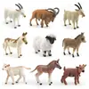 Conjunto de 9 Peças de Miniaturas de Animais de Fazenda Brinquedos de PVC Incluindo Bode Ovelha Burro Zebra Bezerro e Mais Decorações Realistas de Animais de Fazenda para Crianças e