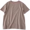 ¡Manga corta a rayas de color rosa suave para mujer! Camiseta de algodón informal de cuello redondo, holgada y adelgazante, versátil, estilo coreano de verano