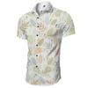 Camisa hawaiana de manga corta con estampado de botones y solapa para hombre, nueva primavera y verano