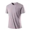 Venta Directa de Fábrica Camiseta de Manga Corta Secado Rápido de Seda de Hielo para Hombre Verano Delgada Elástica Deportiva Casual Cuello Redondo Camiseta para Hombre T2603