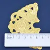 Pieza de Hierro Material para Joyería DIY 88mm Corona de Cabello Pieza de Flor Principal Accesorios para Ropa Triángulo Sólido Pieza de Flor Grande Corona