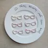 Modelos online estilo coreano série rosa armações de óculos acessórios de resina DIY cola creme acessórios de presilha de cabelo lateral sem costura para meninas