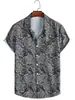 Nueva colección primavera/verano para exportación: Camisa de playa floral de manga corta para hombre de Amazon, camisa casual estampada estilo hawaiano