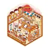 Pegatinas de paisajismo de tamaño pequeño adecuadas para nuevos soportes de paisaje en miniatura, pegatinas de cabaña tridimensionales 3D, pegatinas de pila de escena linda