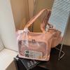 Bolsa Estrangeira de Grande Capacidade Única Japonesa Portátil Pain Bag Feminina 2025 Nova Bolsa de Ombro para Lazer e Deslocamento Bolsa Tote Fashionável que Combina com Tudo