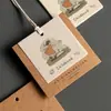 Etiqueta de loja de roupas de alta qualidade fazendo etiqueta de pendurar de tecido de algodão e linho etiqueta de marca de roupa etiqueta de pendurar impressão de design