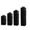 Gancho de Metal Dobrável Velcro Folha de Bambu Suportando Forte Multiuso Acabamento de Guarda-Roupa em Camadas Armazenamento Saco Pendurado Atacado