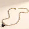 Tobillera de Mariposa con Pedrería Dopamina para Vacaciones en la Playa para Mujeres Cadena de Tobillo Completa con Pedrería de Lujo Ligero Joyería de Pie de Playa Suave de Nicho