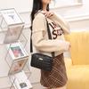 Bolso de cámara a cuadros bordado de moda 2024 bolsos sencillos para mujer decoración de lentejuelas color liso bolso cruzado para mujer