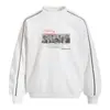 Sudadera Holgada para Hombre con Cuello Redondo, Estampado de Personaje y Costuras, Estilo Primavera/Otoño, Ambiente Streetwear Americano, Top Deportivo Casual