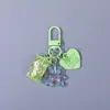 Llavero de Oso de Caramelo Corazón Colorido Llavero de Cuentas DIY Accesorios Colgante Decorativo Versátil Venta al por Mayor