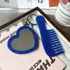 Espejo en Forma de Corazón Peine Pequeño Peine de Acrílico Colgante de Peine Accesorio de Bolso Simple Versátil Llavero con Mango de Peine Portátil