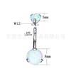F136 Titanio Aobao Uña para Ombligo Tres Garras con Ópalo Venta Caliente Transfronteriza Aleación de Titanio G23 Joyería para Perforación de Cuerpo Humano Anillo para Ombligo