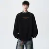 Moletom Bordado para Homens, Nova Marca de Moda Outono, Camiseta Casual Solta Respirável de Manga Longa para Homens