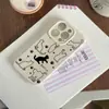 Funda para Teléfono Móvil iPhone 16Promax/15/17 de Silicona Suave con Dibujo de Gatito