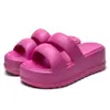 Personalización del Procesamiento Sensación de Pisada Suela Gruesa Chanclas de EVA para Mujer Calzado de Exterior Aumento de Altura Dos Correas Sandalias de Tacón Alto Comercio Exterior Venta al por Mayor Transfronteriza