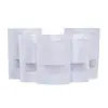 Saco de Papel Kraft Branco Saco com Fecho Zíper Saco com Janela Fosca à Prova de Umidade Saco Auto-Suportável Embalagem para Alimentos e Chá Saco Selado Atacado