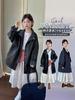 Chaqueta de Cuero para Niñas 2025 Primavera y Otoño Nuevo Estilo Estilo Infantil Chaqueta de Cuero Coreana Chaqueta Reversible de Otoño para Niñas