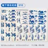 Papel de Color para Bajo Cubierta de Cerámica Jingdezhen Azul y Blanco Calcomanías Flores y Pájaros Auspiciosos Patrón Zodiacal Calcomanía para Bajo Cubierta de Alta Temperatura