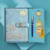 Caixa de Presente com Caderno Criativo A5 Conjunto Caderno para Anotações Presente Caderno Cultural e Criativo Presente Companheiro para Caderno de Negócios