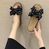 Pantuflas de Verano para Mujer, Nuevo Estilo con Lazo, Versión Coreana de Moda, Adecuadas para Estudiantes, Uso en Exteriores, Suela Suave, Antideslizantes, Estilo Slip-On