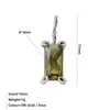 Estilo de Lujo Accesible Ins Francés Colgante Exquisito DIY Acero Inoxidable Chapado en Oro de 18K Coloridos 6*3mm Rectangulares Geométricos Accesorios