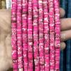 3*6mm espaçadores contas soltas malaquita turquesa lápis roda de ouro contas acessórios diy pulseira anel de vedação contas espaçadoras Jade contas planas
