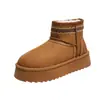 Botines nuevos de suela gruesa para mujer, estilo étnico con bordado, forro de terciopelo para abrigar, antideslizantes, tallas grandes, botas de mujer de comercio exterior