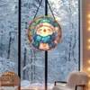 Atmosfera Natalina Transfronteiriça Boneco de Neve Vitral Decoração Pendente Decoração de Pátio Janela de Café Pegador de Sol