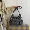 Bolsa de lona para mulheres, nova bolsa de ombro estilo coreano inspirada no balé de 2026, grande capacidade, adequada para escola, trabalho e como bolsa tote transversal