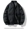 Casaco de algodão plus size, casual de negócios, espesso e quente, jaqueta de algodão masculina com gola de baseball