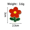 Broche Decorativo Bidimensional Serie de Flores Broche Aleación de Zinc Esmalte Pin Cuello Bolsa Decoración de Flor Broche